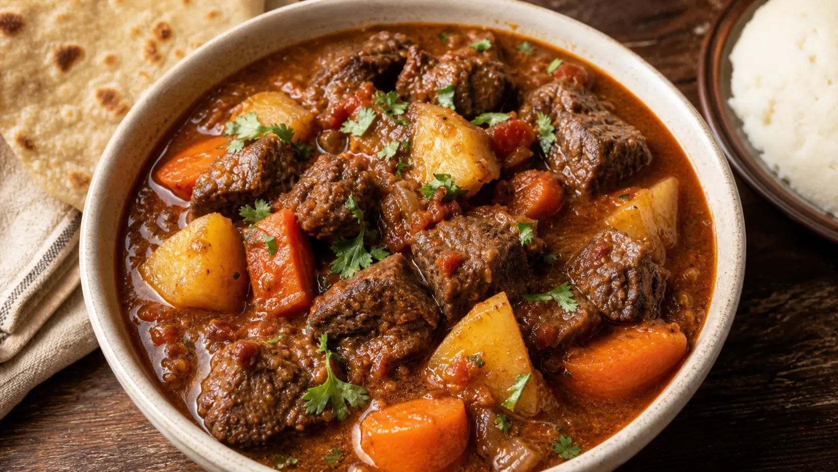Beef Masala Stew serving idea